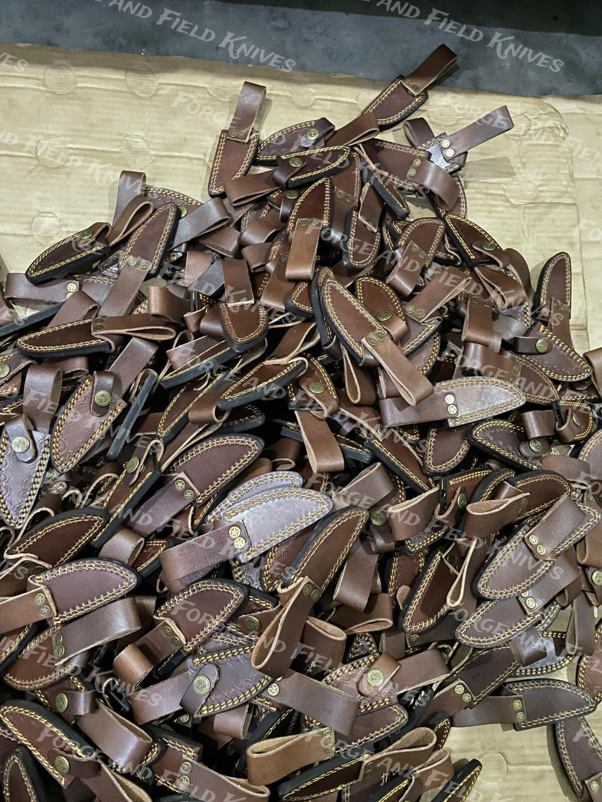 Lot of 100 Custom Handmade Damascus Steel 6" Camping & Hunting Knives - From USA