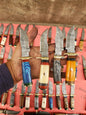 Set of 20 Custom Handmade Damascus Steel 6" Camping & Hunting Knives - From USA