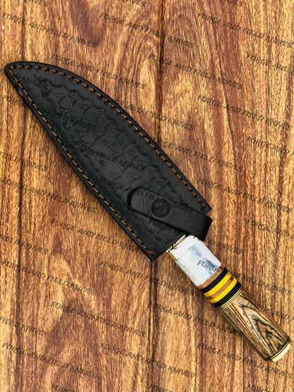 Custom Handmade Damascus Steel 12â  Dragon  Knife- Artisan Craftsmanship USA.