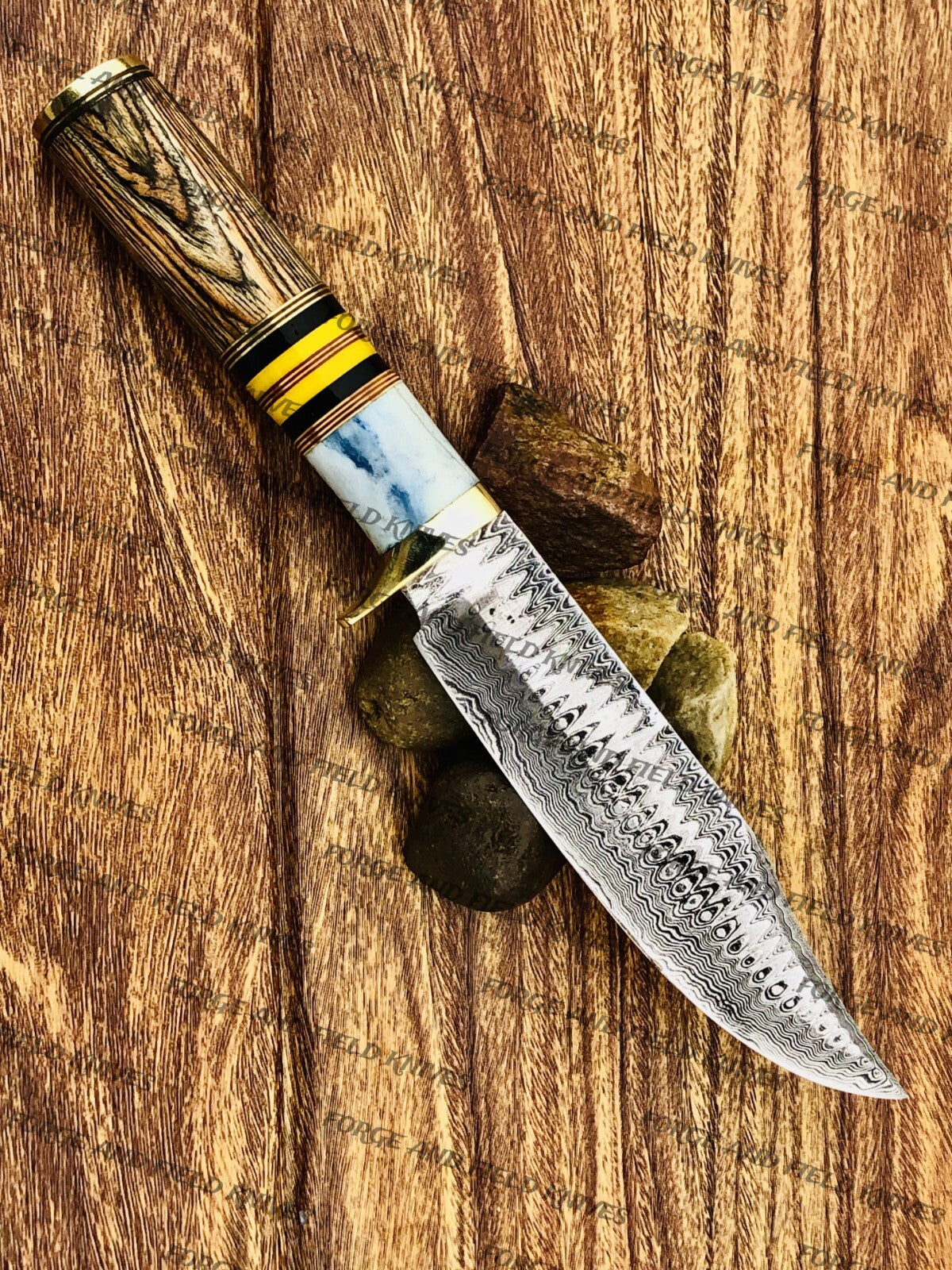 Custom Handmade Damascus Steel 12â  Dragon  Knife- Artisan Craftsmanship USA.