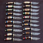 Lot of 20 Pcs Custom Handmade Damascus Steel 8" Thick Stag Horn Knives -From USA